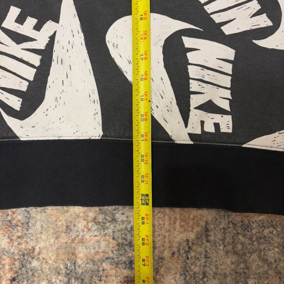 Nike Women's Plus Icon Clash Black/White Fleece Crop Pullover Sweatshirt 3X - Picture 10 of 10